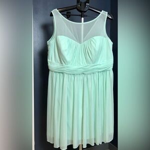 David's Bridal Light Green Dress Size 22